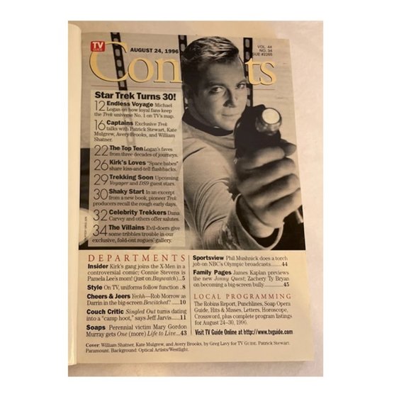 TV Guide Star Trek Turns 30 August 24-30 1996 Patrick Stewart Cover - Picture 7 of 7